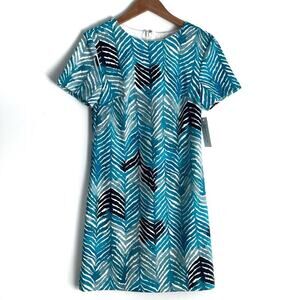 🆕 Trina by Trina Turk for Stitch Fix zap ponte dress size Medium blue NWT